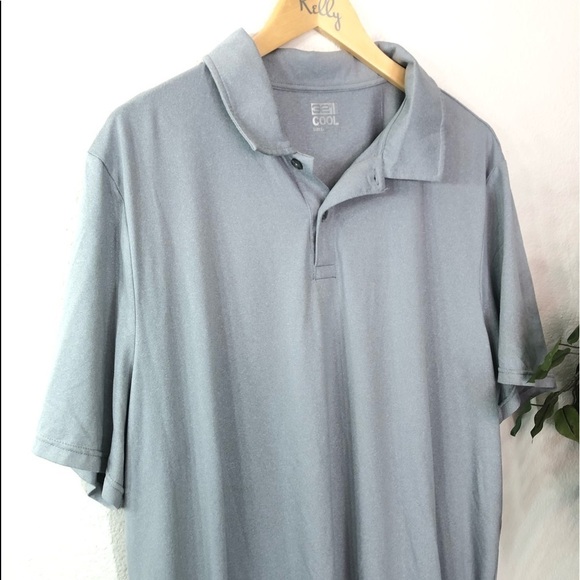 32° Cool Men’s Grey Quick Dry Polo - Picture 2 of 4